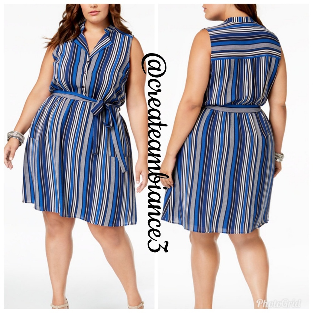 Striped Shirt Dress